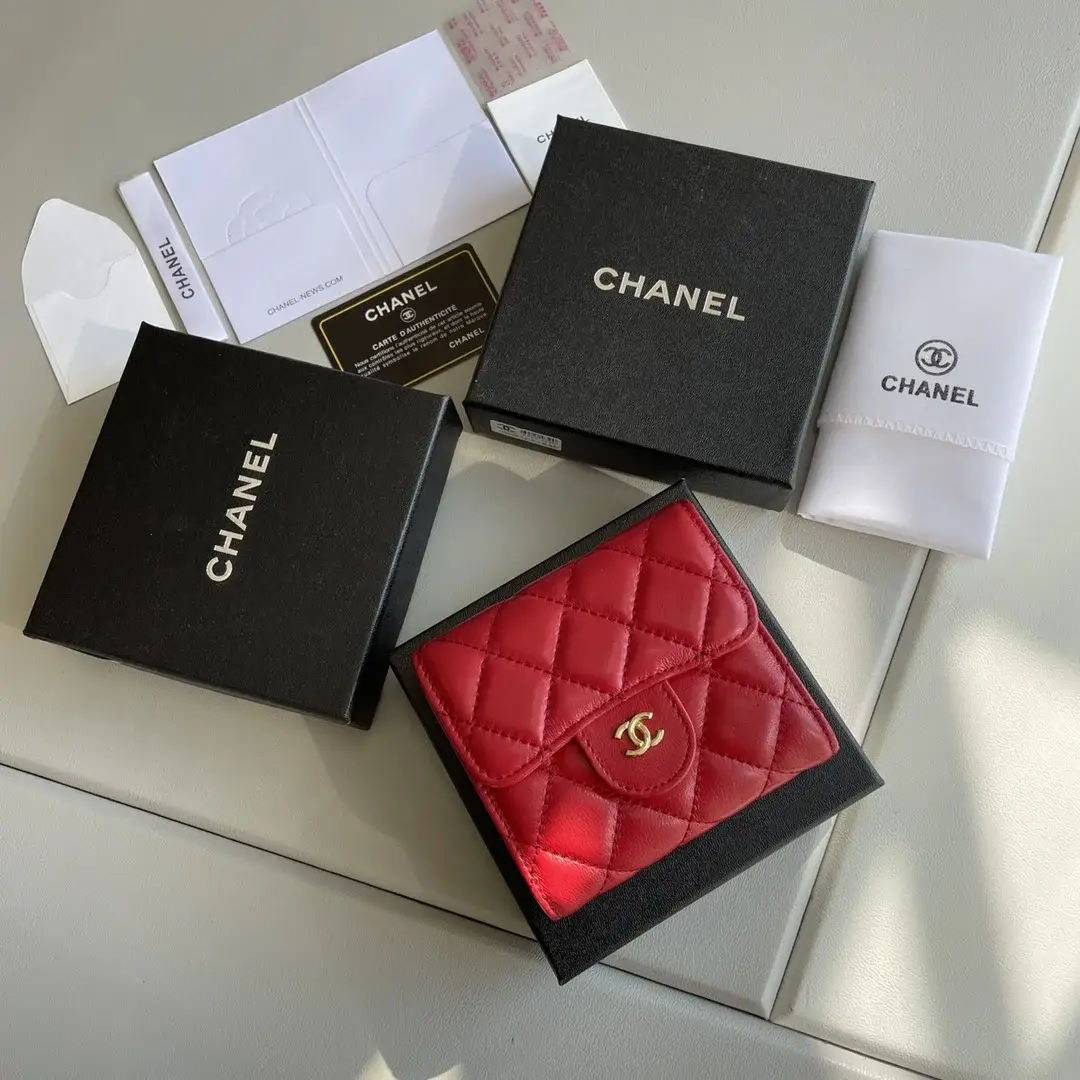 cc Small Classic Flap Wallet Red Bag For Women 10.5cm/4.1in - image 3