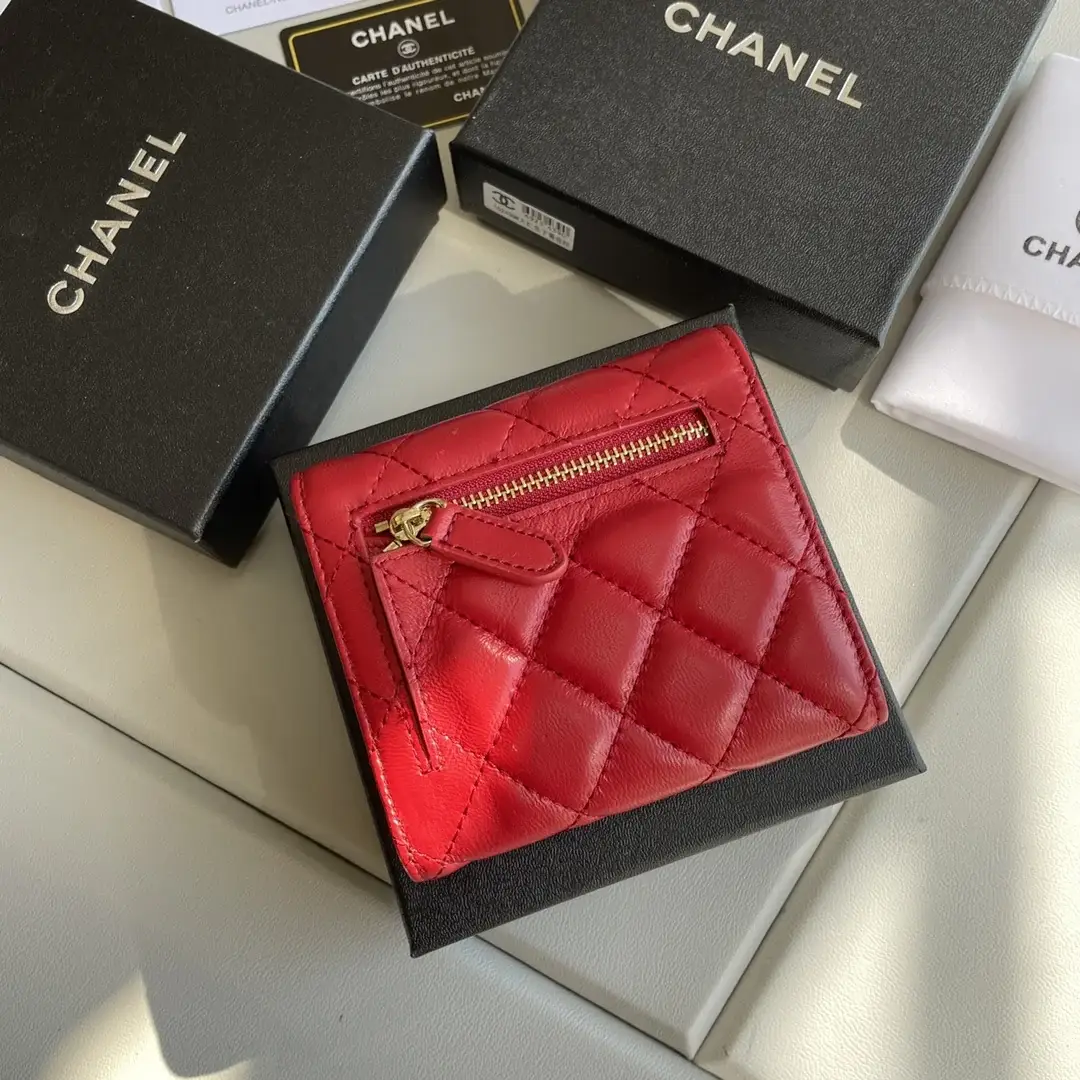 cc Small Classic Flap Wallet Red Bag For Women 10.5cm/4.1in - image 1