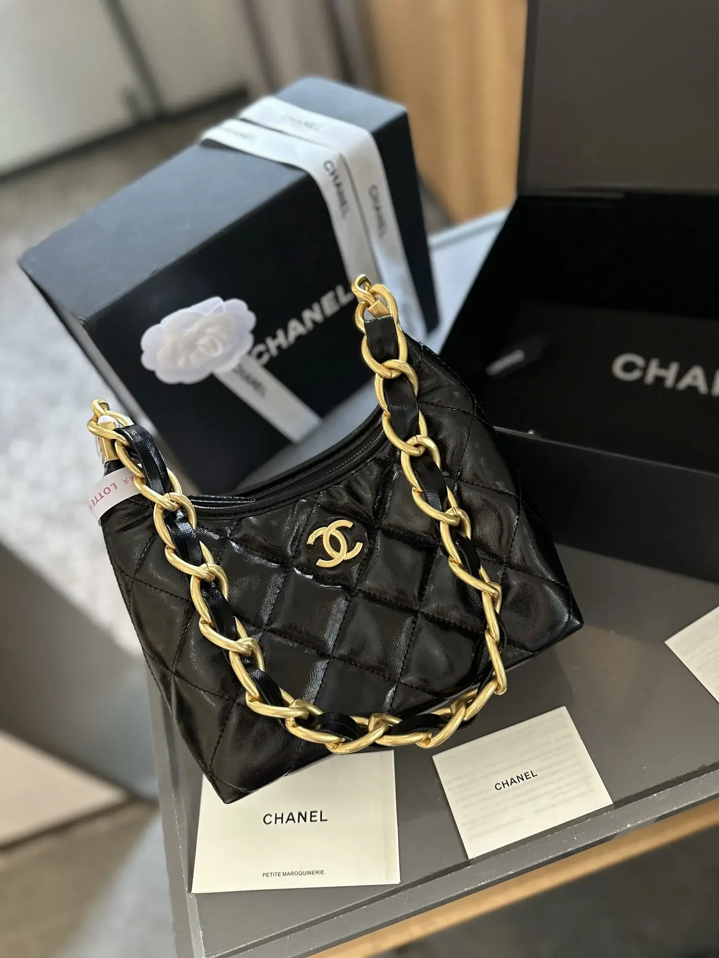Cc new arrival 24 hobo bag size: 22cm - image 11
