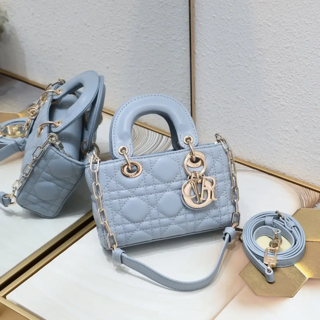 D new arrival D-Joy tote lady bag size；16*5.5*10 cm - image 11