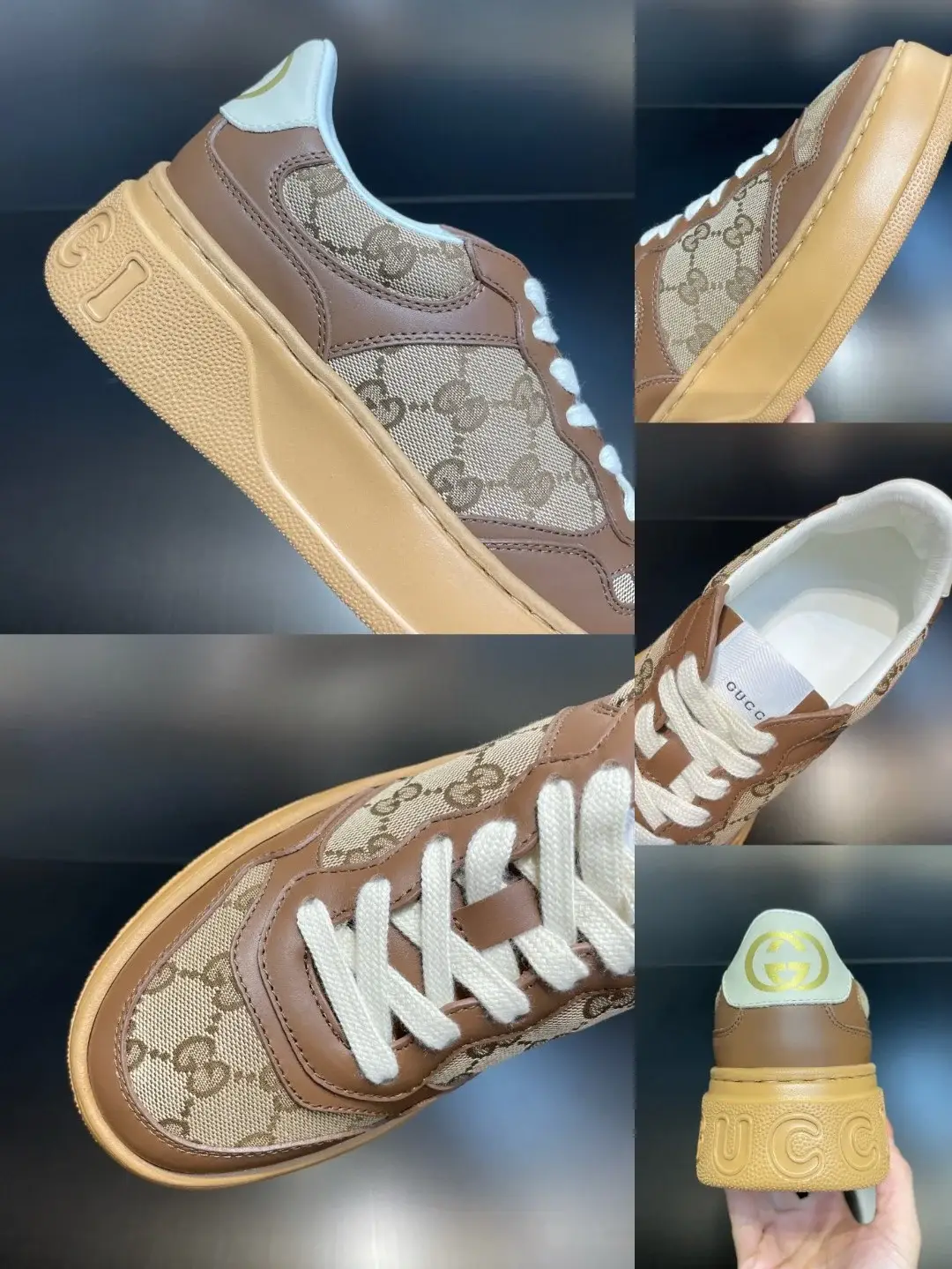 gg Women’s GG Sneaker Brown Beige For Women 676092 UPG20 2866 - View 8