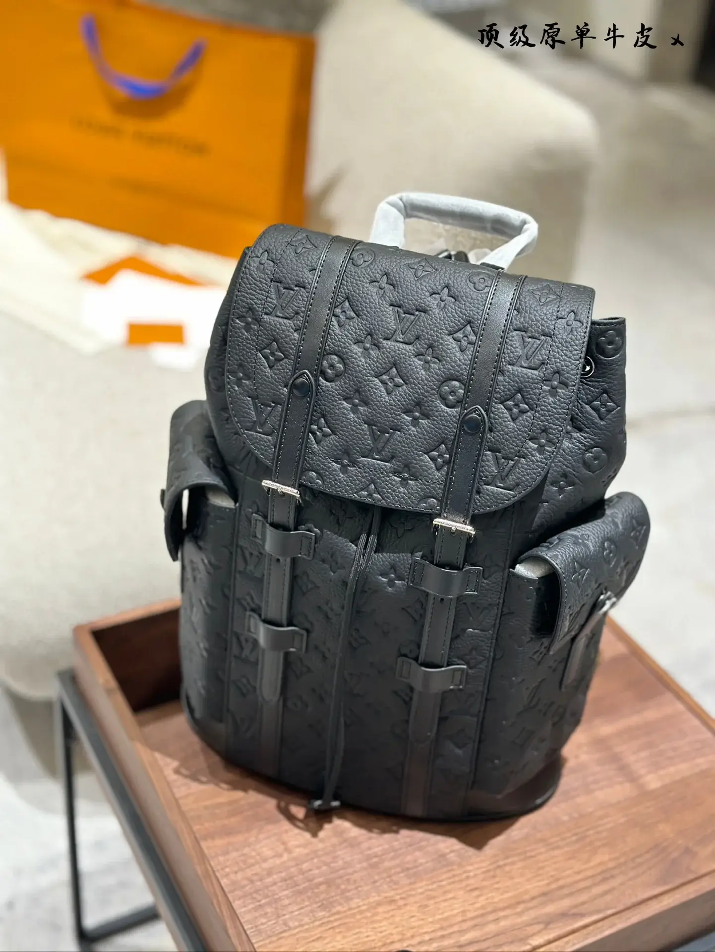 louis new arrival leather backpack bag size:33*43 cm - image 12