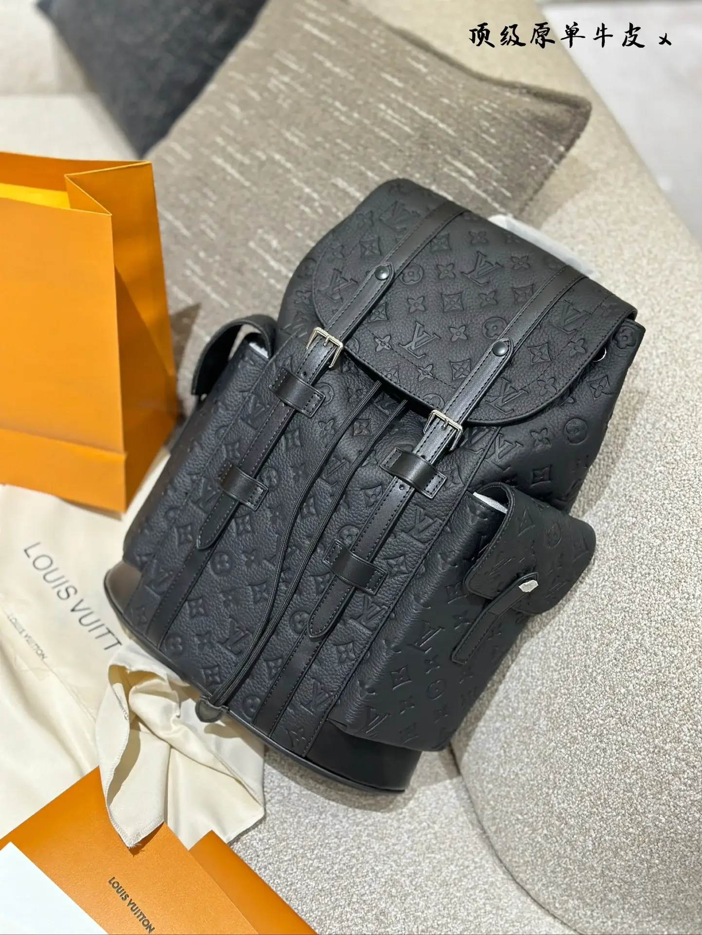 louis new arrival leather backpack bag size:33*43 cm - image 1