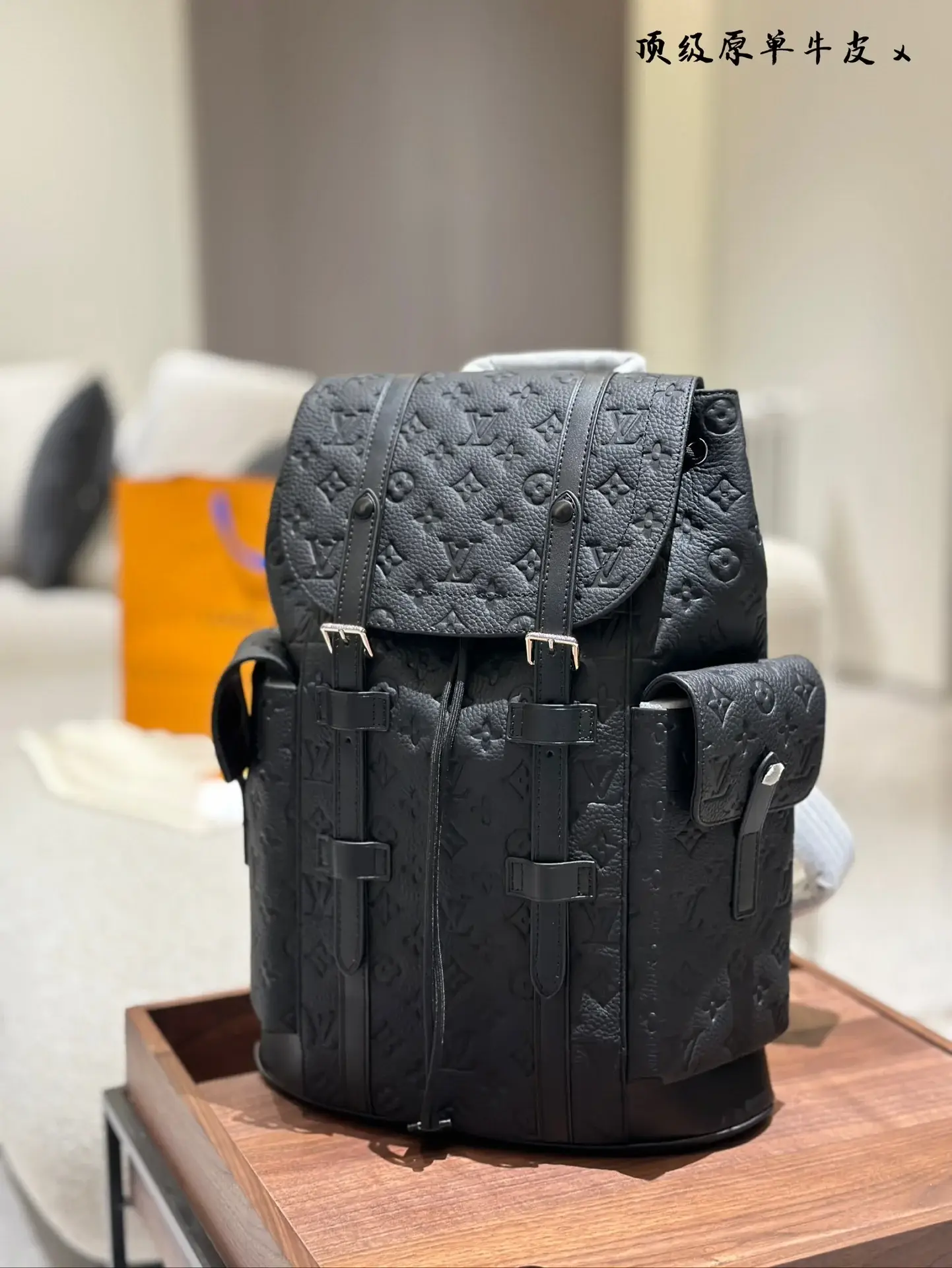 louis new arrival leather backpack bag size:33*43 cm - image 2