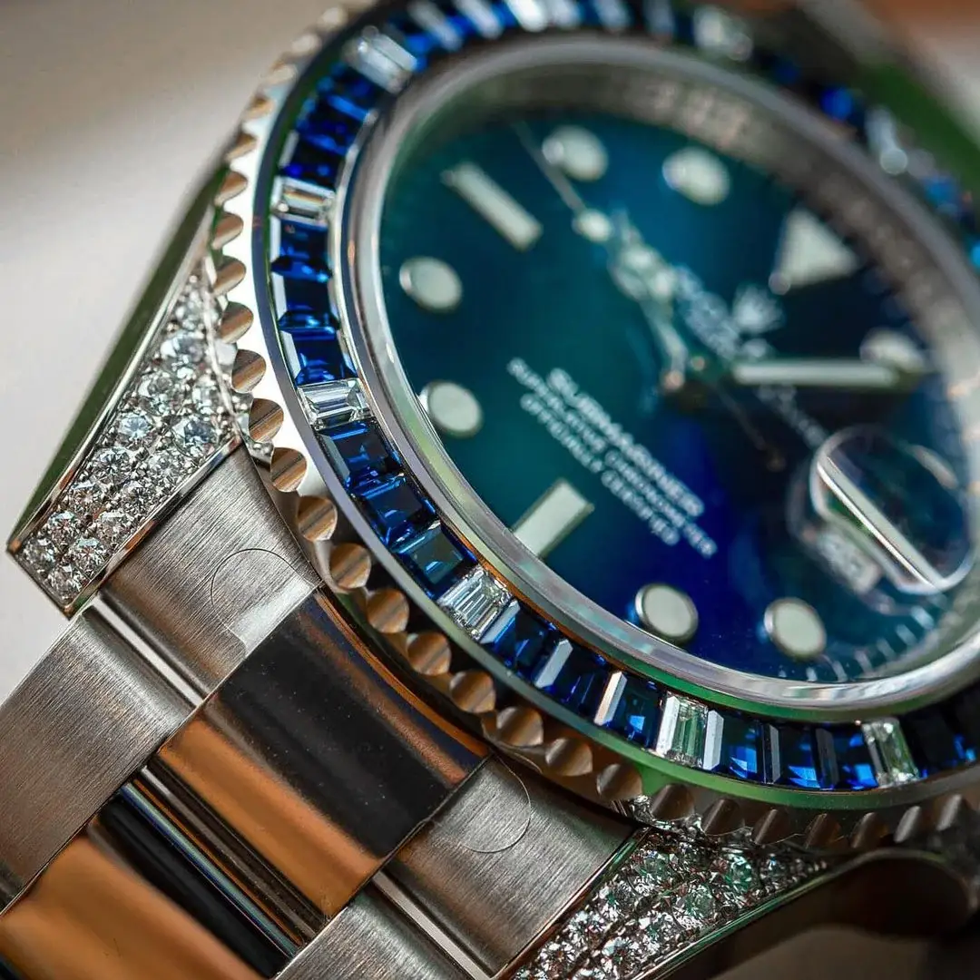 Rlx Submariner Date 116659 SABR 18K White Gold Diamonds Sapphires UNWORN - image 15