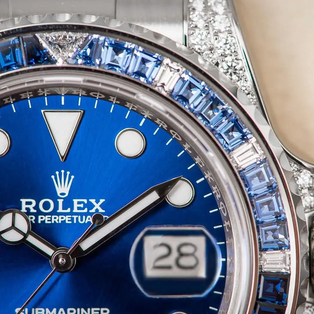 Rlx Submariner Date 116659 SABR 18K White Gold Diamonds Sapphires UNWORN - image 16