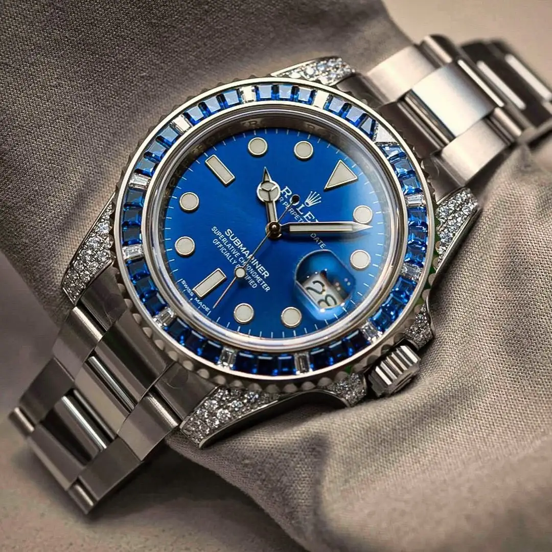 Rlx Submariner Date 116659 SABR 18K White Gold Diamonds Sapphires UNWORN - image 8