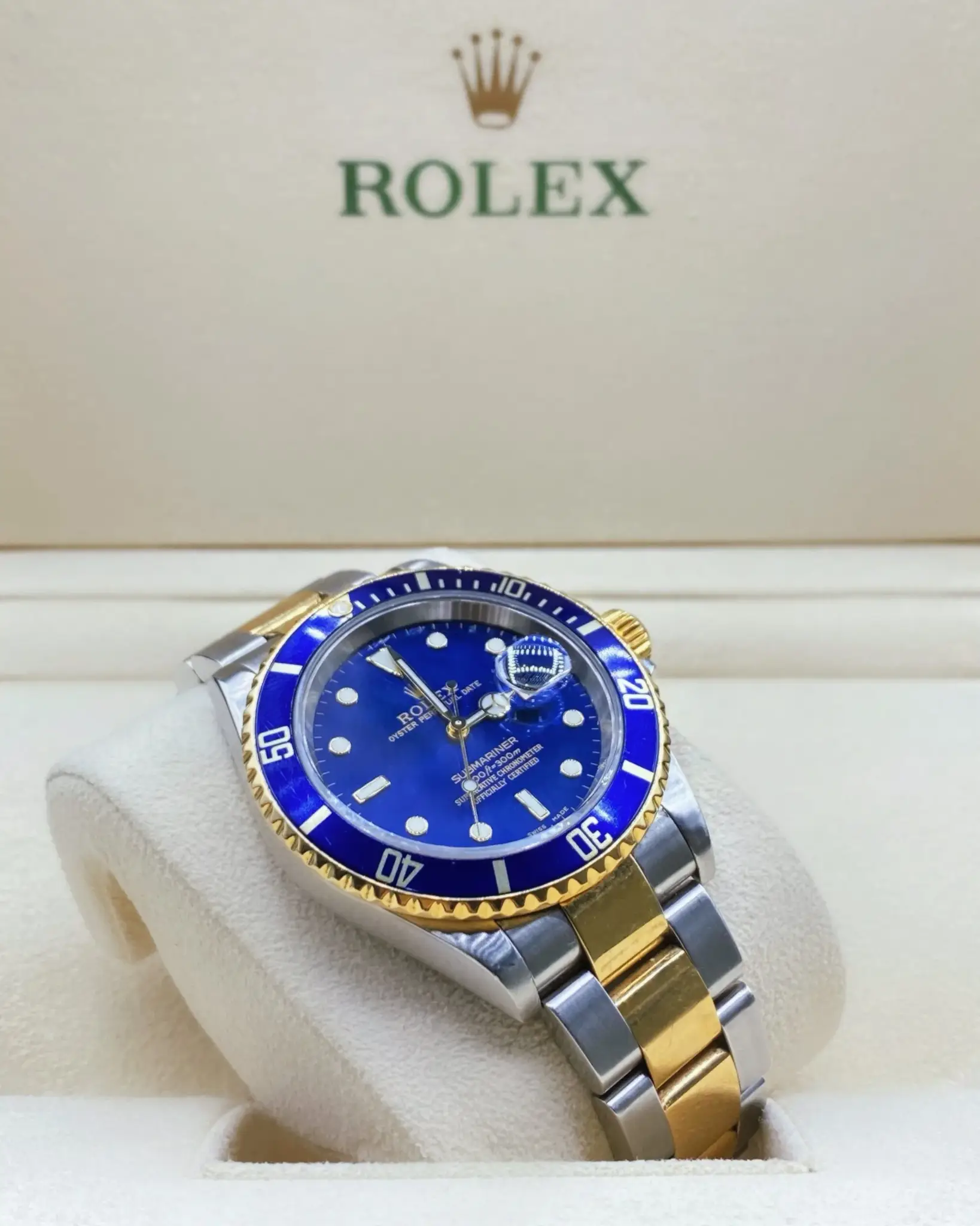 Rlx Submariner, Two-Tone, Blue Bezel and Dial 116613 - image 3