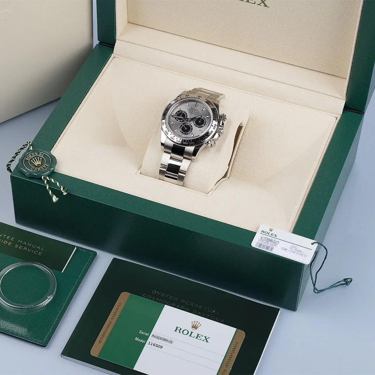 RLX White Gold Daytona 116509 Steel and Black - image 3