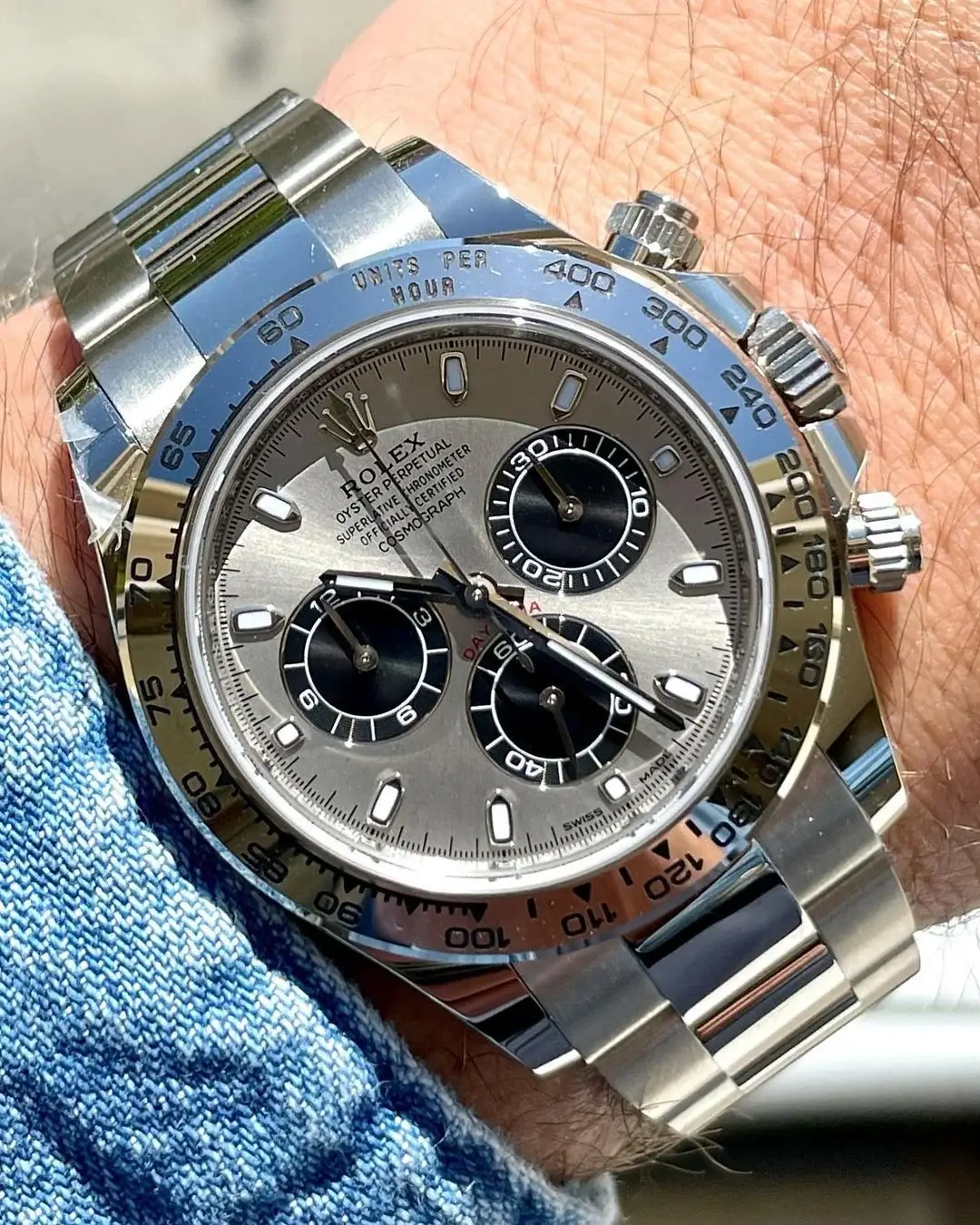 RLX White Gold Daytona 116509 Steel and Black - image 4