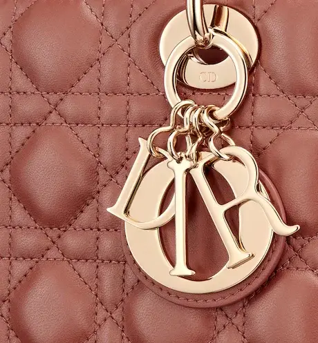 SMALL LADY D MY ABCD BAG Rust-Colored Cannage Lambskin - image 3