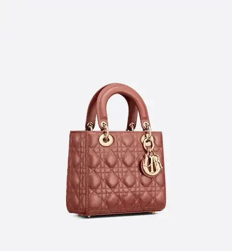 SMALL LADY D MY ABCD BAG Rust-Colored Cannage Lambskin - image 1