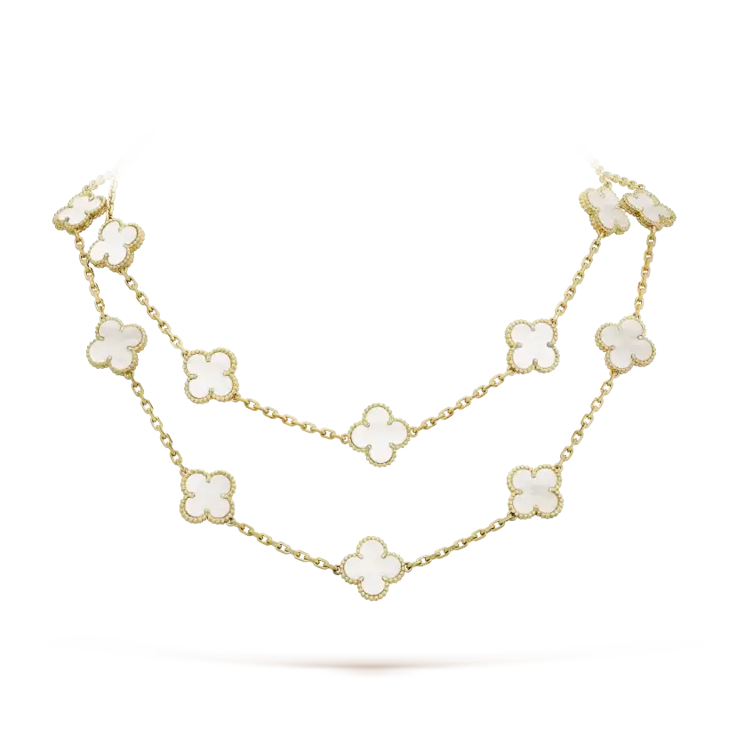 Vintage Alhambra Long Necklace, 20 Charms - image 2