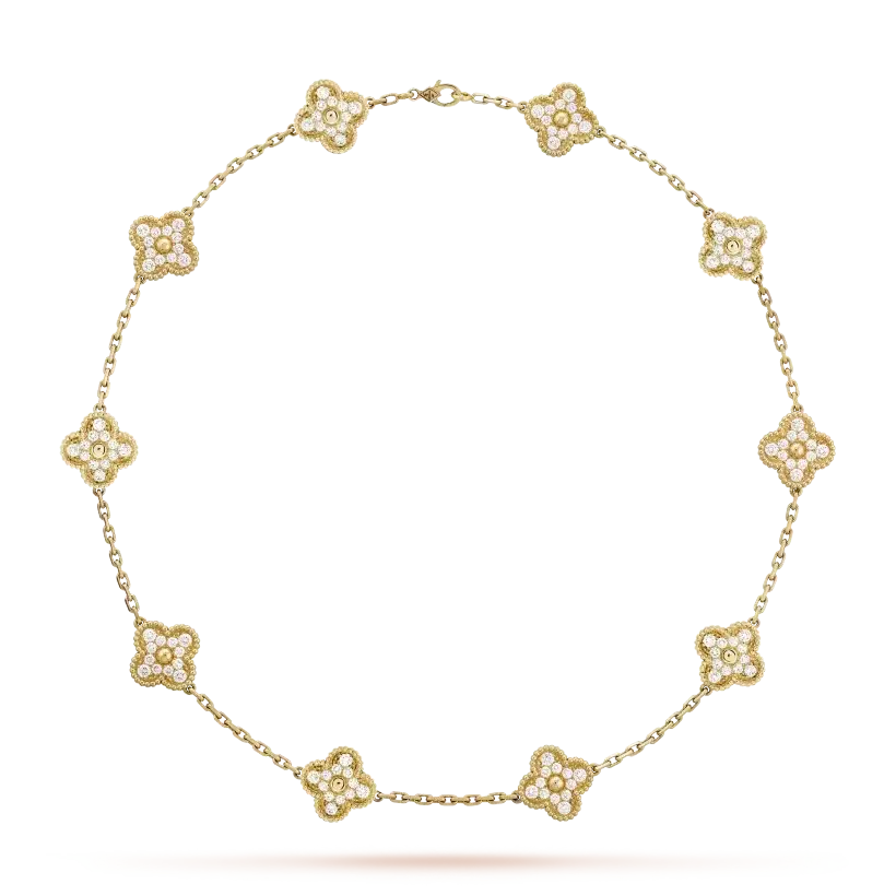 Vintage Alhambra necklace, 10 charms - image 1