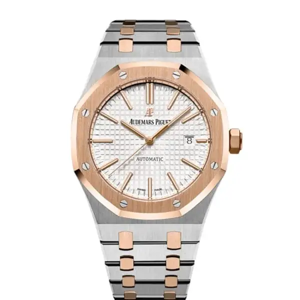 AP Royal Oak Selfwinding Silver dial, 41mm, Steel and 18k Rose gold, - image 1