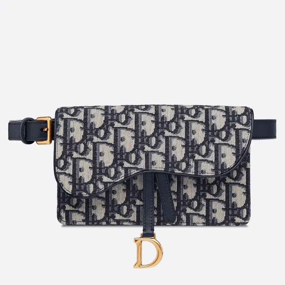 D Blue Oblique Saddle Belt Bag - image 1