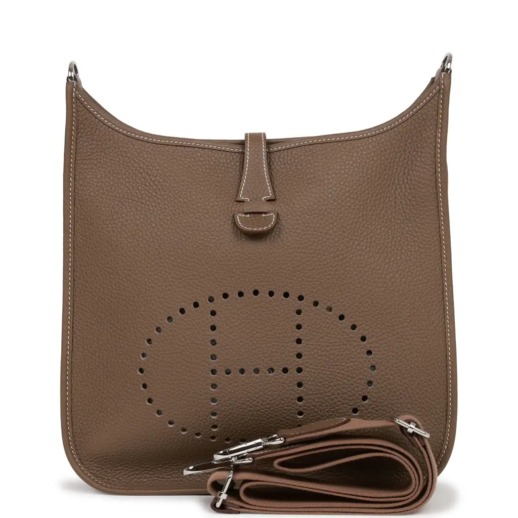 H Evelyne III PM Etoupe Clemence Palladium Hardware - image 1