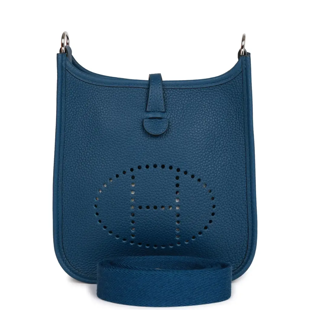 H Evelyne TPM Bag Deep Blue Maurice Palladium Hardware - image 1