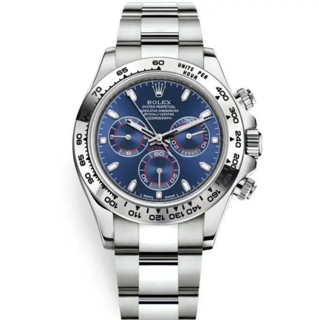 RLX Cosmograph Daytona 116509 Blue Index Oyster White Gold Mens Watch - image 1