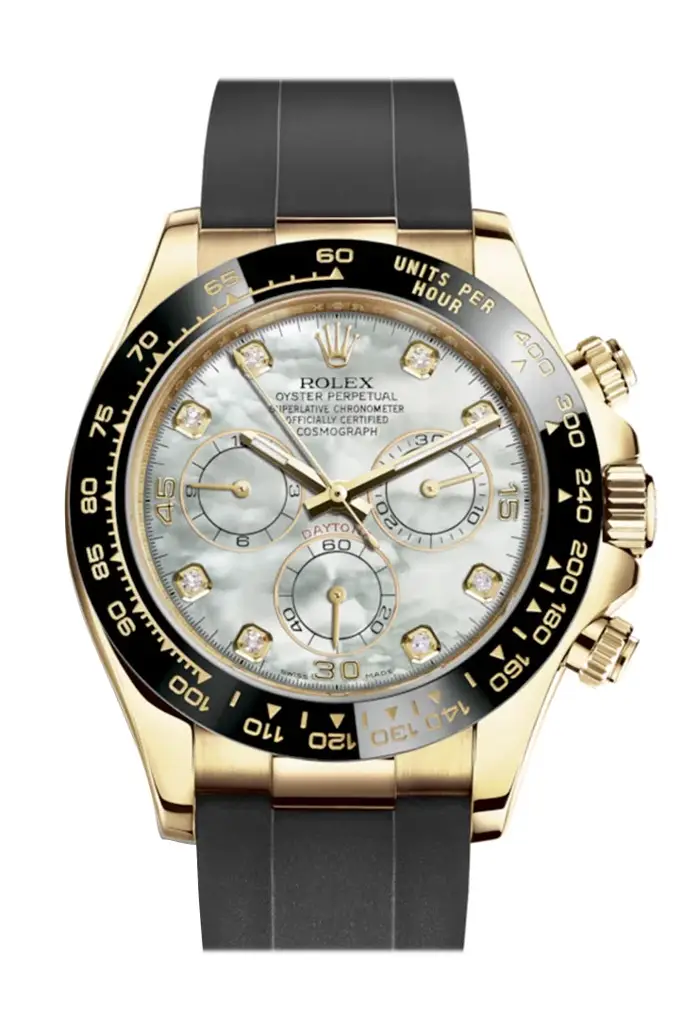 RLX Cosmograph Daytona White Mother of Pearl  Diamond Yellow Gold Oysterflex Strap Mens Watch 116518LN 116518 - image 1