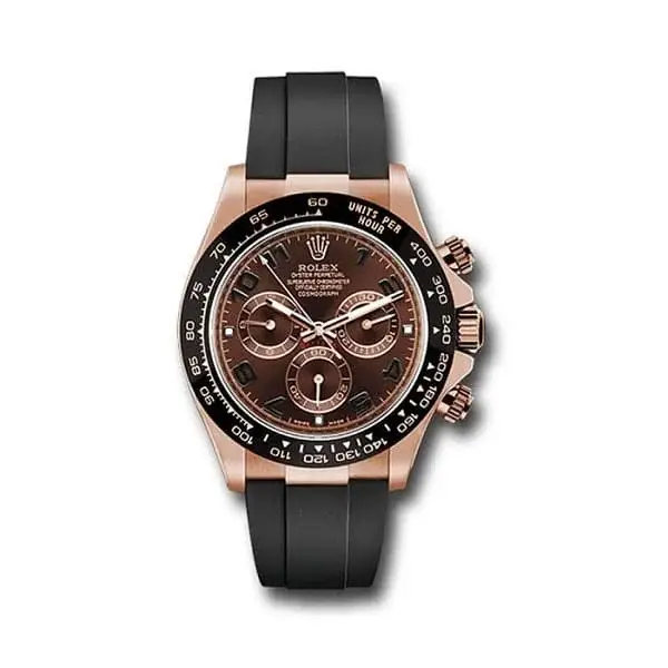 RLX Daytona, Chocolate dial, Engraved Bezel, Rubber Oysterflex, Rose gold Watch 116515 LNchoof - image 1