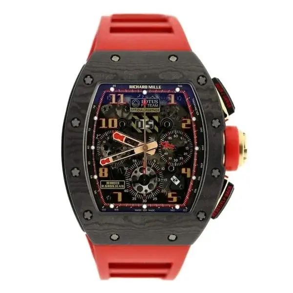 RM RM011 NTPT Carbon 18K Rose Gold Lotus F1 Team Romain Grosjean Watch - image 1