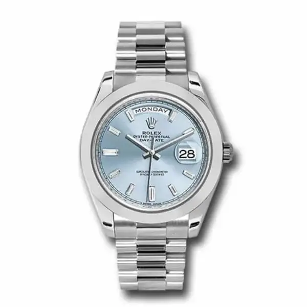 Rlx Day-Date 40 Presidential Blue dial, Smooth Bezel, President bracelet, Watch 228206-0004 - image 1