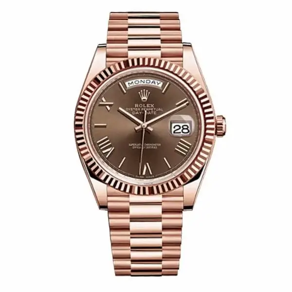 Rlx Day-Date 40 Presidential Chocolate Roman numerals Dial 18K Everose Gold Automatic Men’s Watch - image 1