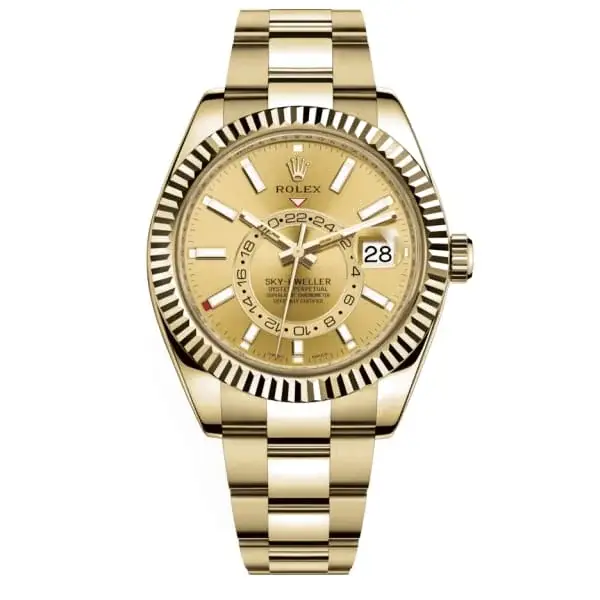 Rlx Sky-Dweller Champagne Dial, 18kt Yellow Gold Watch 326938-0003 - image 1