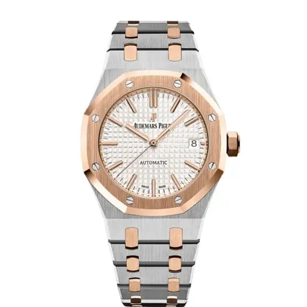 AP Royal Oak Selfwinding Silver dial, 37mm, Steel and 18k Rose gold, - image 1