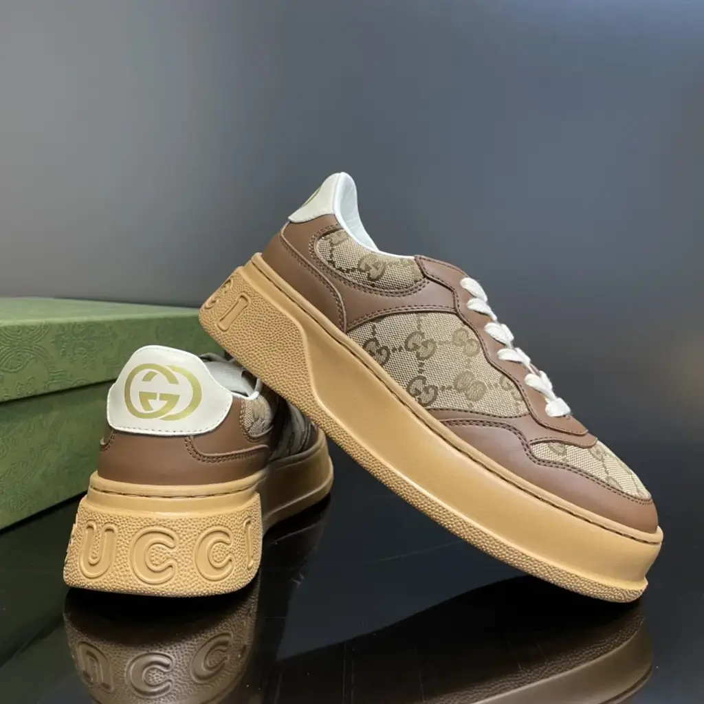 gg Women’s GG Supreme Sneaker Brown For Women GG 499410 96G50 9768