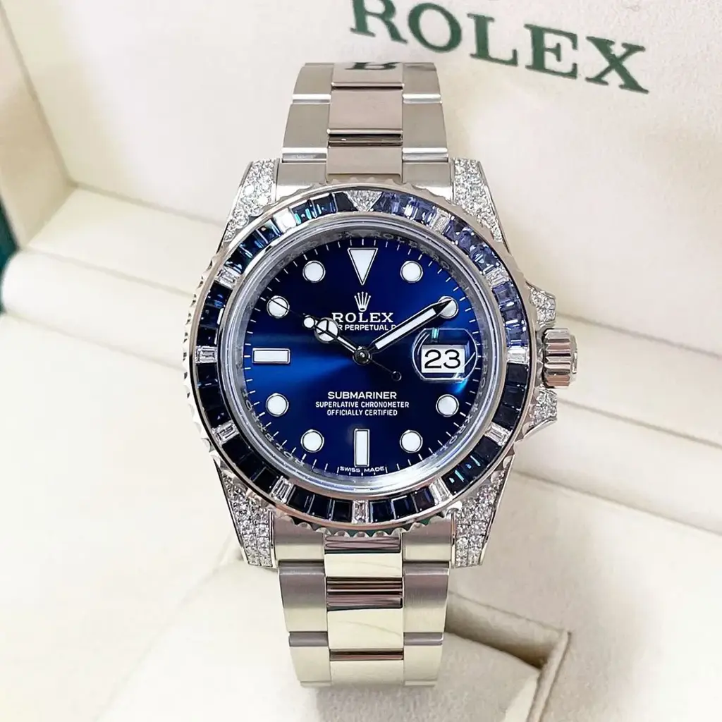Rlx Submariner Date 116659 SABR 18K White Gold Diamonds Sapphires UNWORN - image 1