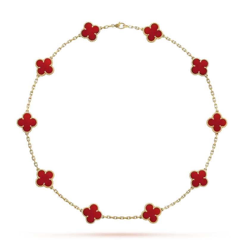 Vintage Alhambra necklace, 10 charms - image 1